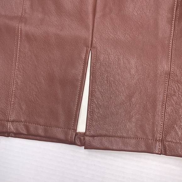 Ookie & Lala Faux Leather Skirt in Luggage. Small - Picture 10 of 12
